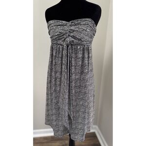 Women's-EXPRESS Y2K Strapless Empire Waist Small Dress Metallic Gold Party